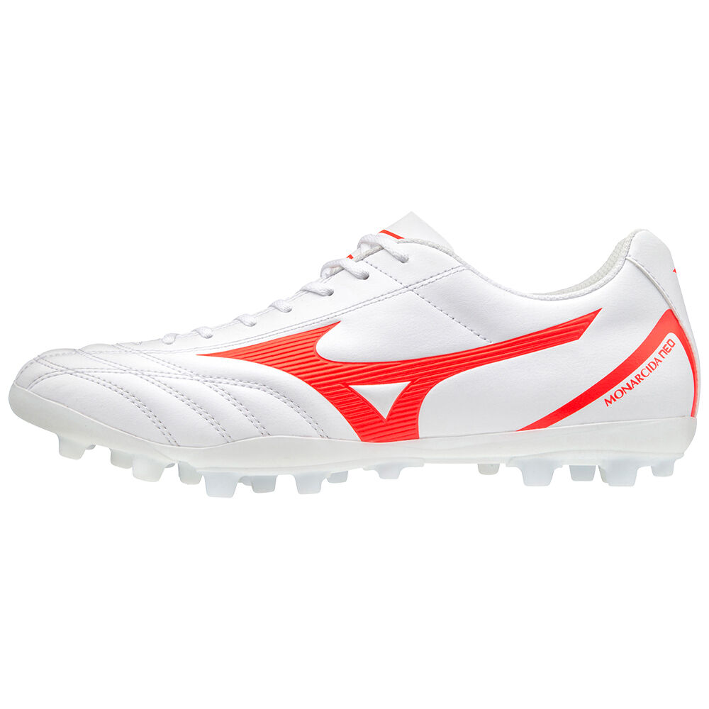 Botas de Futbol Mizuno Monarcida Neo Select AG Hombre Blancas/Coral Baratas RMYV-09741